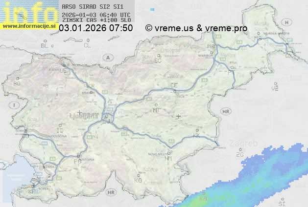 Radarska karta padavin