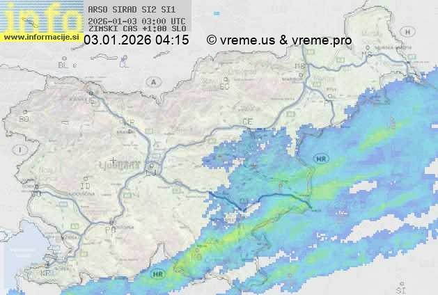 Radarska karta padavin
