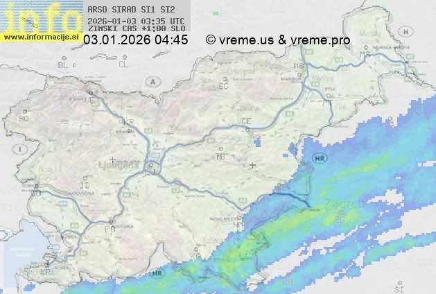 Radarska karta padavin