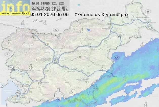 Radarska karta padavin