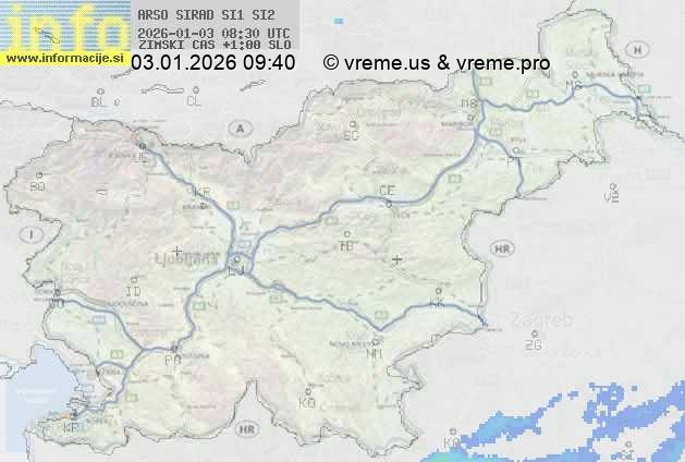 Radarska karta padavin