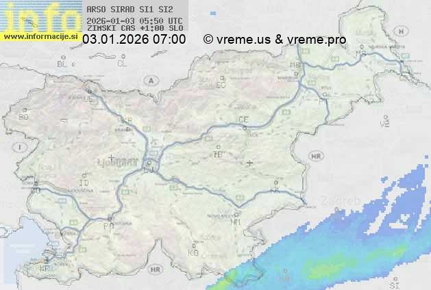 Radarska karta padavin