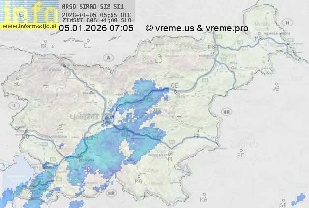 Radarska karta padavin