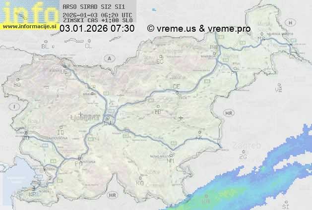 Radarska karta padavin