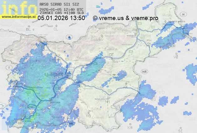 Radarska karta padavin