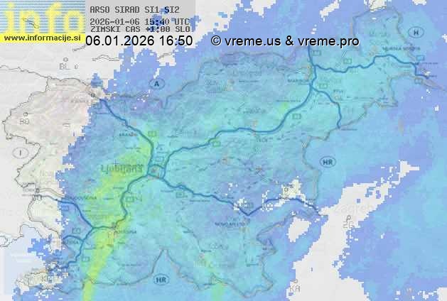 Radarska karta padavin