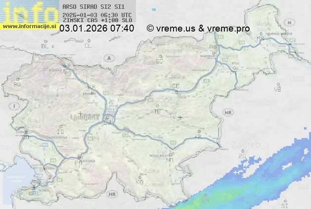 Radarska karta padavin