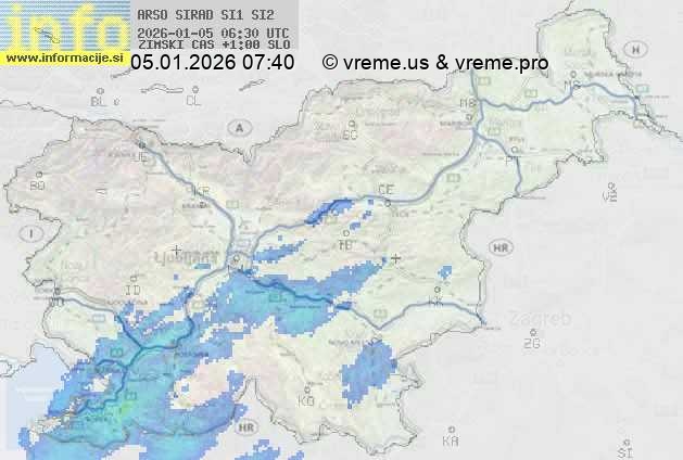 Radarska karta padavin