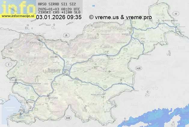 Radarska karta padavin