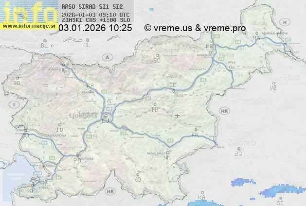 Radarska karta padavin