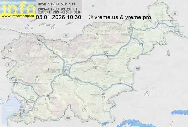 Radarska karta padavin