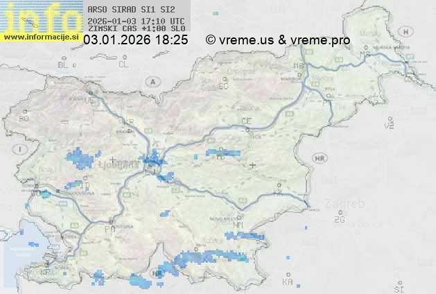 Radarska karta padavin