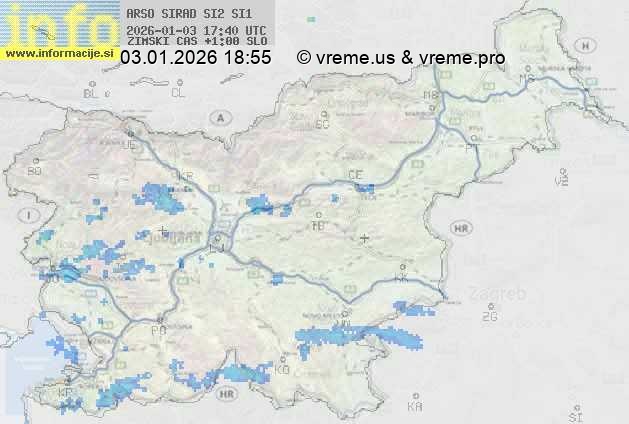 Radarska karta padavin