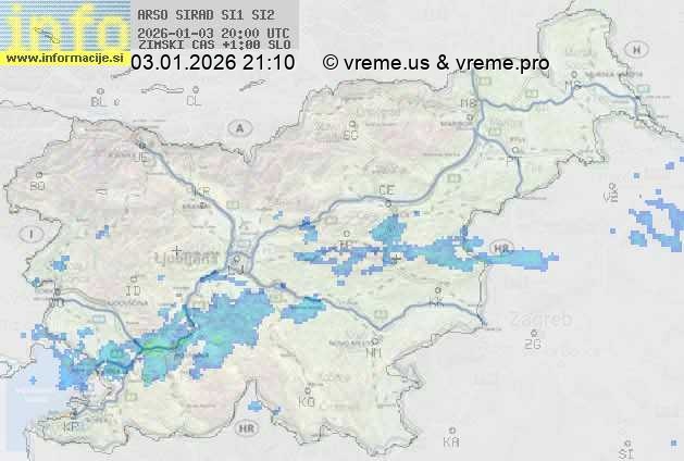 Radarska karta padavin