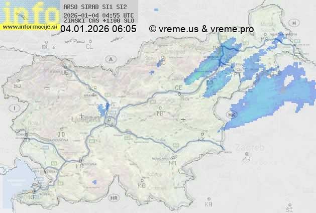 Radarska karta padavin