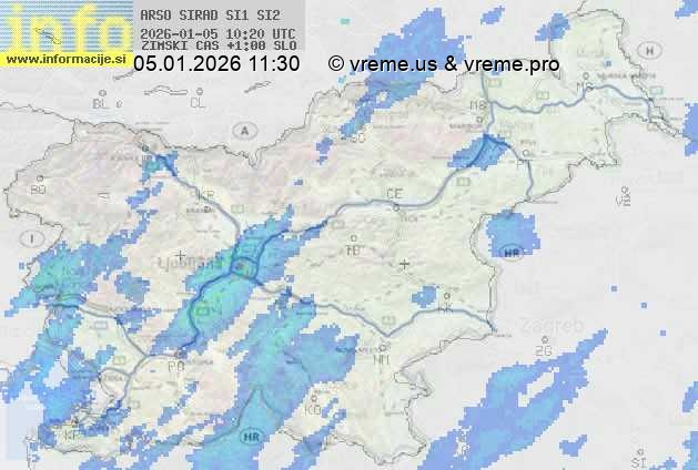 Radarska karta padavin