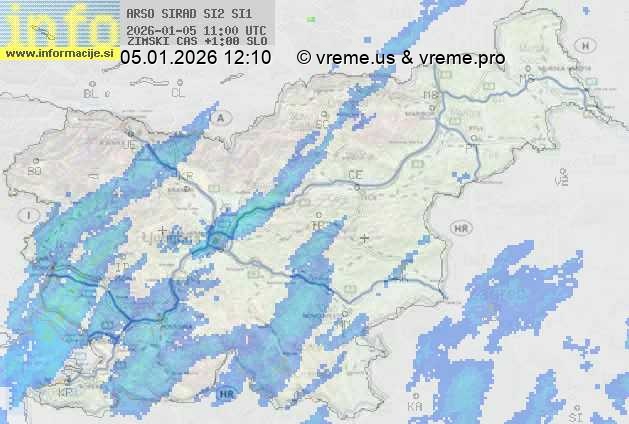 Radarska karta padavin