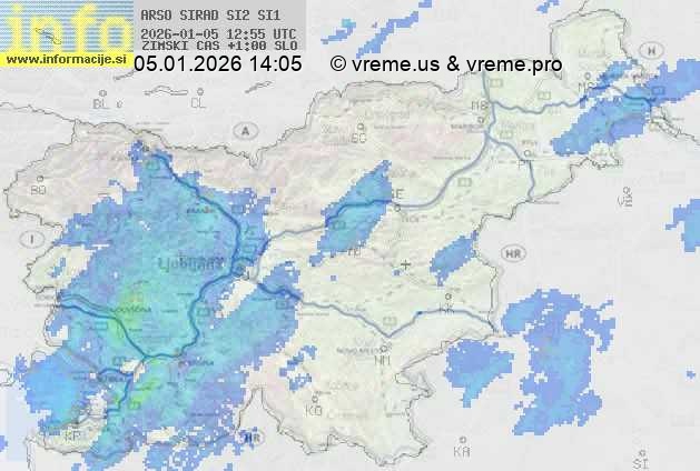 Radarska karta padavin