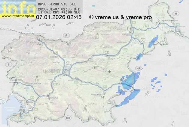 Radarska karta padavin