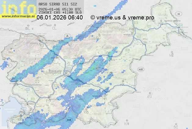 Radarska karta padavin