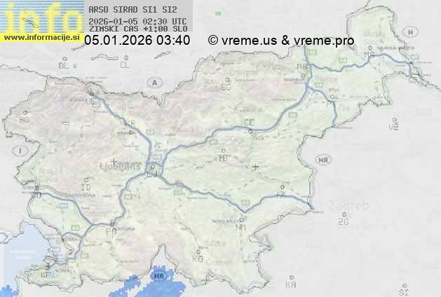 Radarska karta padavin