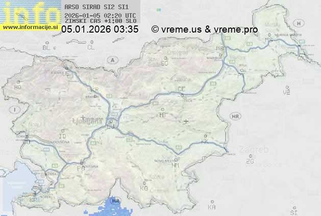 Radarska karta padavin