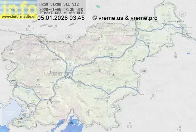 Radarska karta padavin