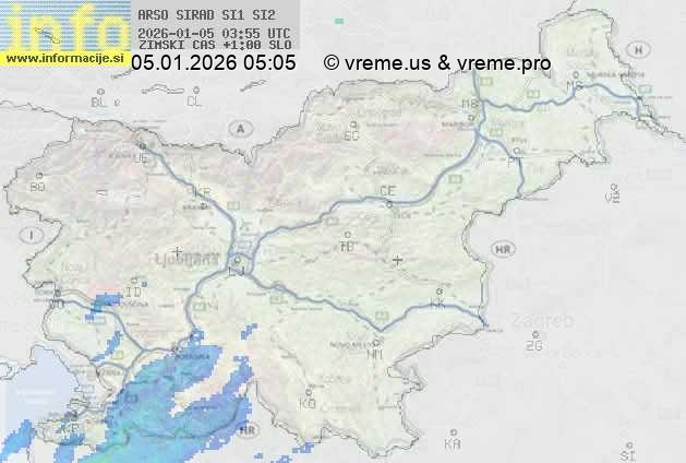 Radarska karta padavin