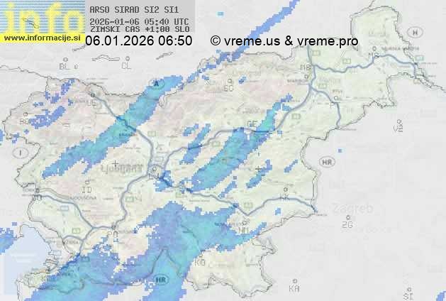 Radarska karta padavin