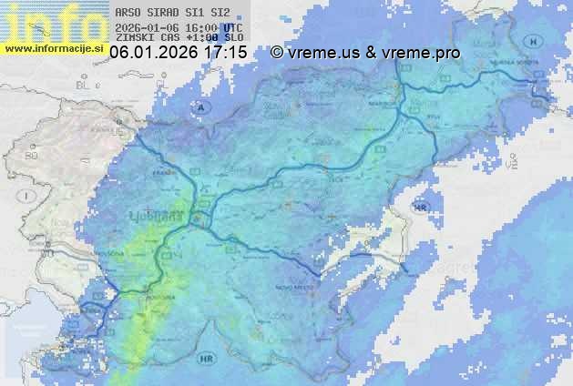 Radarska karta padavin