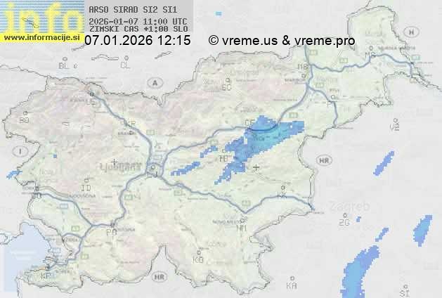 Radarska karta padavin