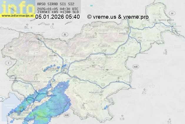 Radarska karta padavin