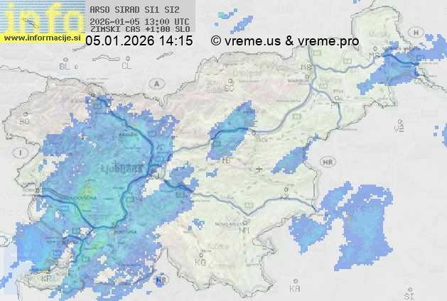 Radarska karta padavin