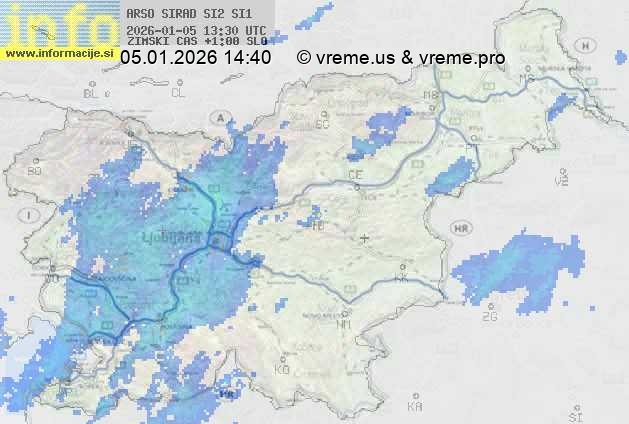 Radarska karta padavin