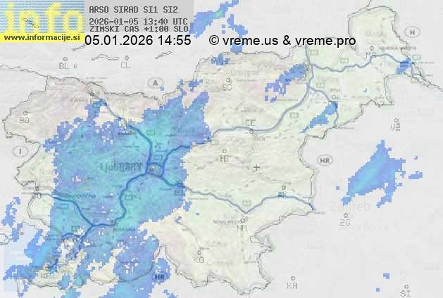 Radarska karta padavin