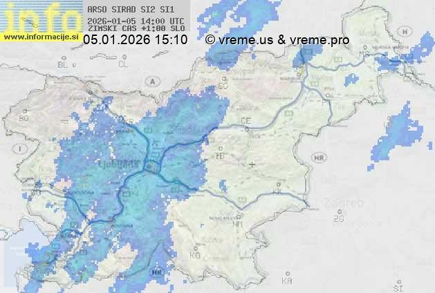 Radarska karta padavin