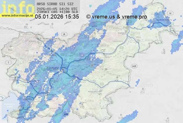Radarska karta padavin
