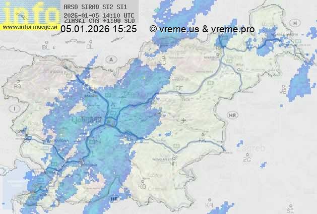 Radarska karta padavin