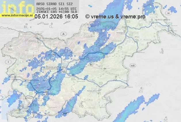 Radarska karta padavin
