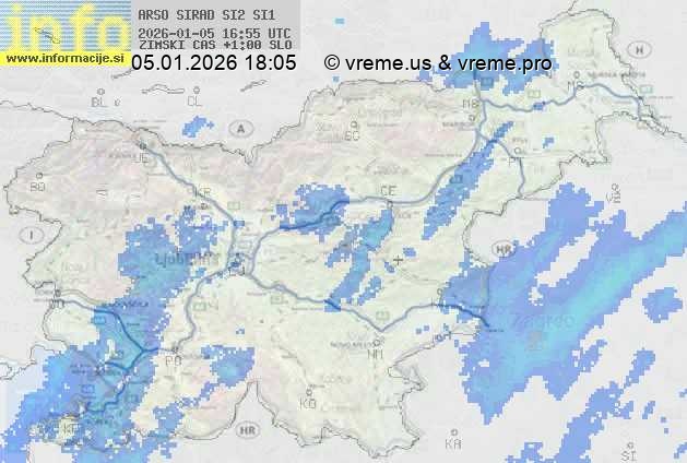 Radarska karta padavin