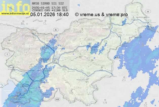 Radarska karta padavin