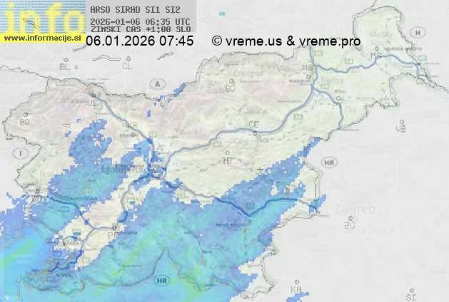 Radarska karta padavin