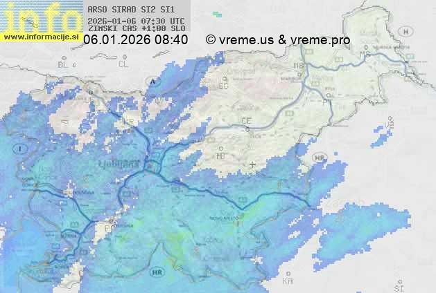Radarska karta padavin