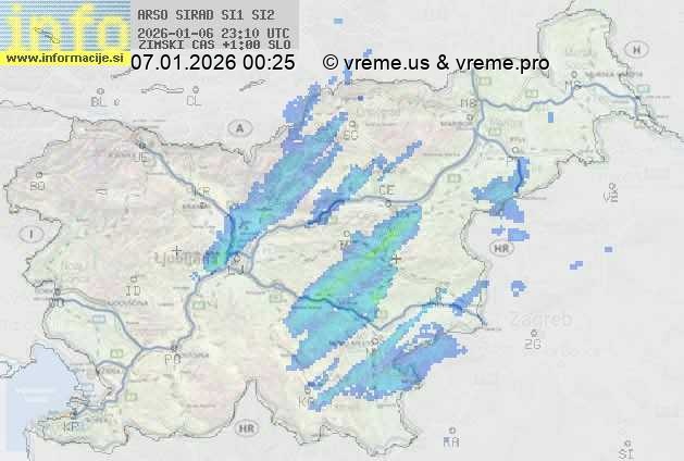 Radarska karta padavin