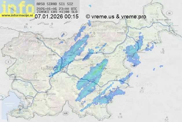 Radarska karta padavin