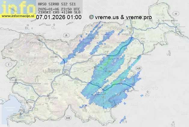 Radarska karta padavin