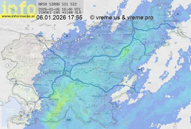 Radarska karta padavin