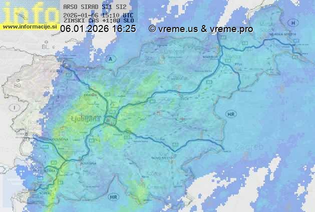 Radarska karta padavin