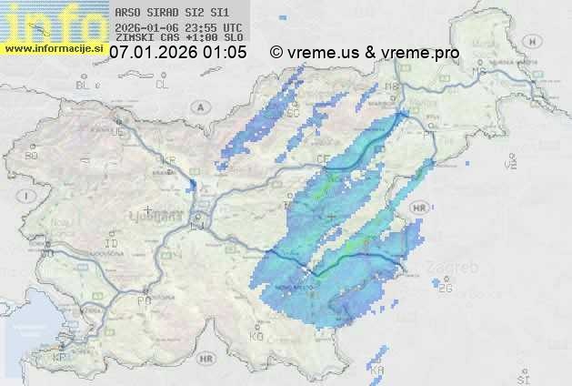 Radarska karta padavin