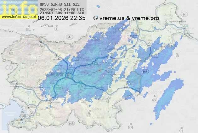 Radarska karta padavin